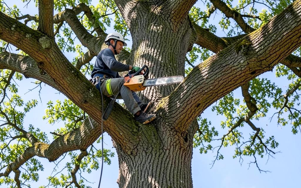 Tree removal in progress