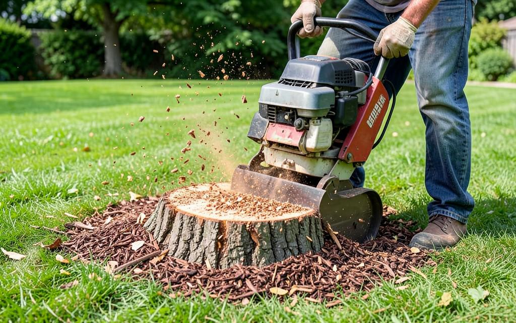 Stump grinding services in Volusia County